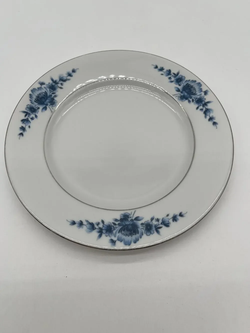 VTG Eschenbach Bavaria Germany Danish Blue Floral Rimmed Porcelain Plate - 7.5